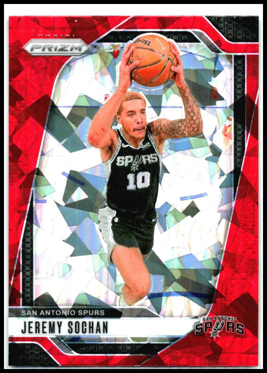 2024-25 Panini Prizm Prizms Red Ice #23 Jeremy Sochan San Antonio Spurs