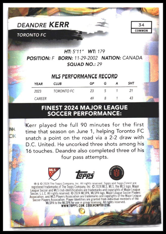 2024 Finest MLS #34 Deandre Kerr