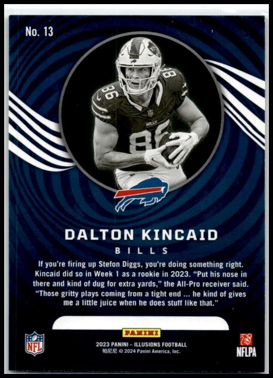 2023 Panini Illusions Retail #13 Dalton Kincaid Rookie Buffalo Bills