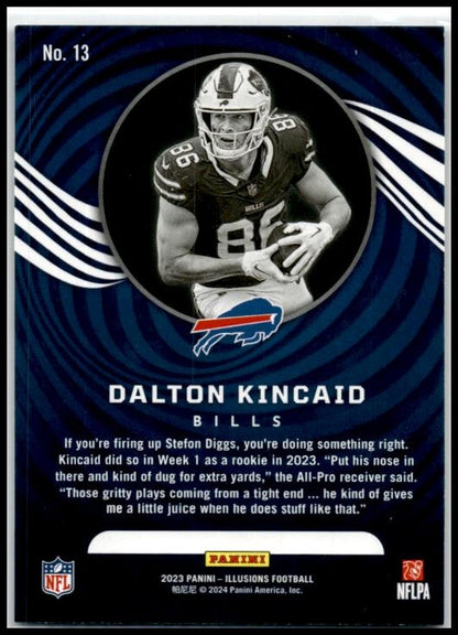 2023 Panini Illusions Retail #13 Dalton Kincaid Rookie Buffalo Bills
