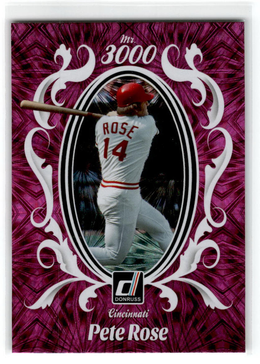 2023 Donruss Mr. 3000 Pink ##M3K-17 Pete Rose Cincinnati Reds.