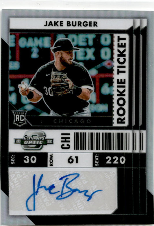 2022 Panini Chronicles #7 Jake Burger Auto Chicago White Sox