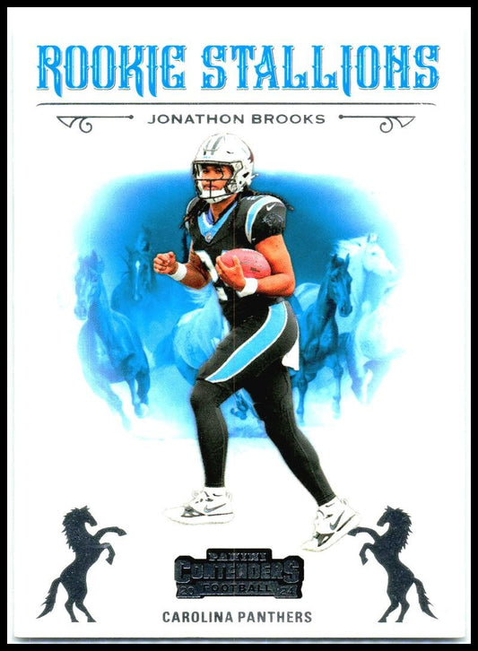 2024 Panini Contenders Rookie Stallions #23 Jonathon Brooks Carolina Panthers