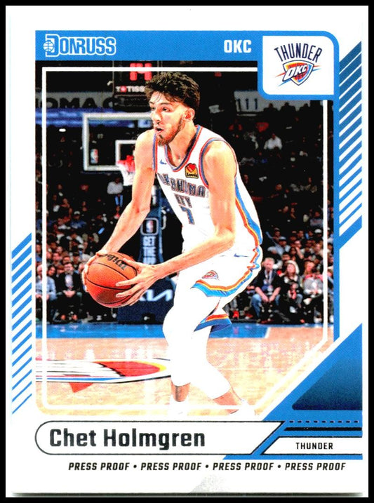 2024-25 Donruss #122 Chet Holmgren Oklahoma City Thunder
