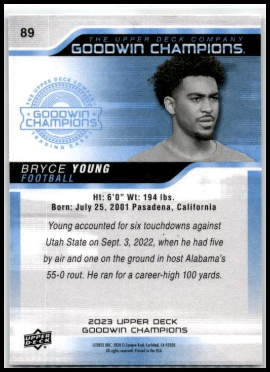 2023 Upper Deck Goodwin Champions #89 Bryce Young