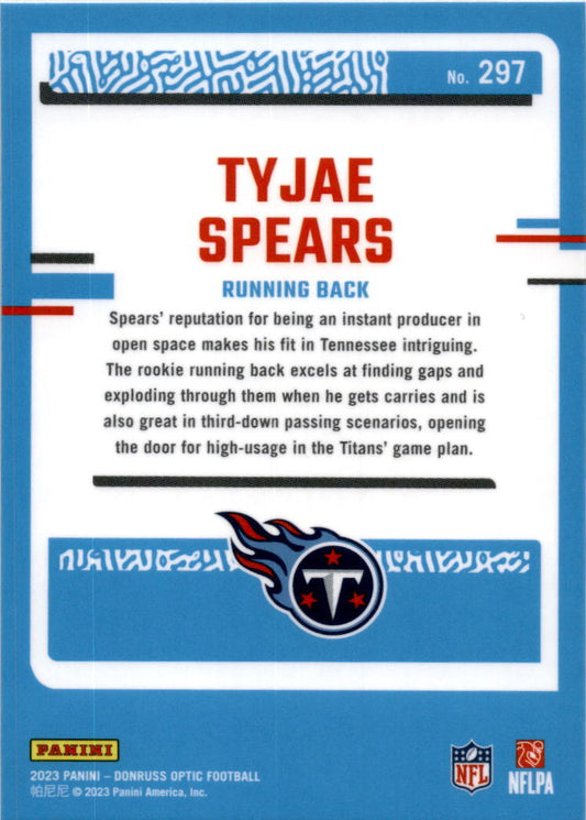 2023 Donruss Optic #297 Tyjae Spears Tennessee Titans