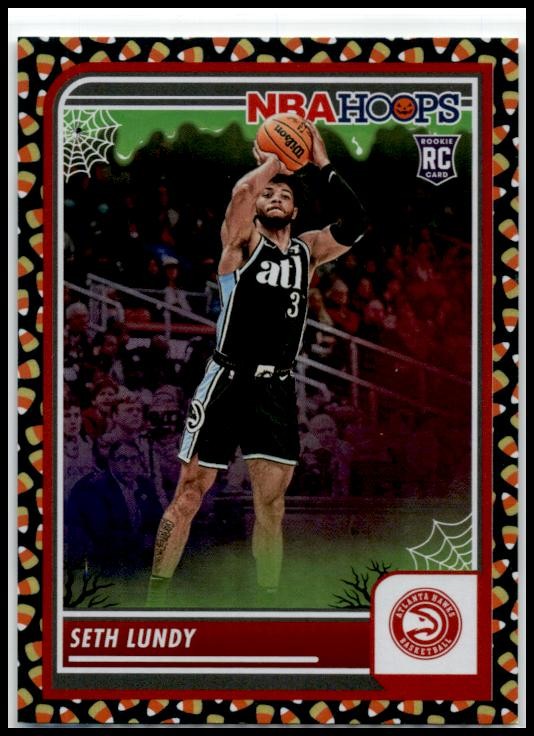 2023-24 Hoops Haunted Hoops Holo Candy #206 Seth Lundy Rookie Atlanta Hawks