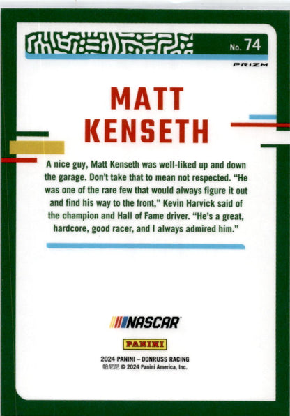 2024 Donruss Optic Racing Blue Velocity #74 Matt Kenseth