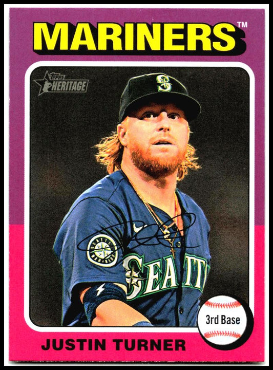 2024 Topps Heritage #586 Justin Turner Seattle Mariners