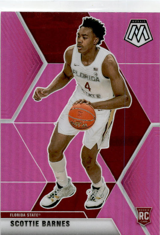 2021 Panini Chronicles Mosaic Draft Picks Pink #257 Scottie Barnes