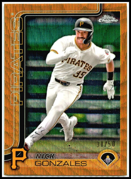 2025 Topps Gold Wave /50 #222 Nick Gonzales Pittsburgh Pirates