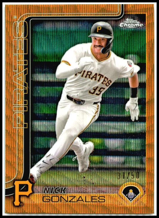 2025 Topps Gold Wave /50 #222 Nick Gonzales Pittsburgh Pirates