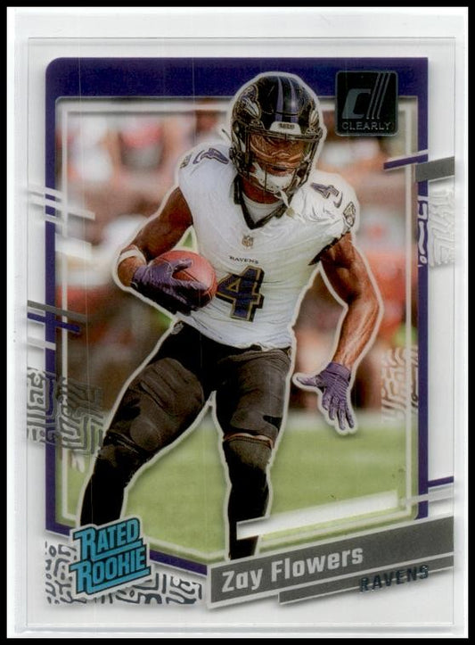 2023 Clearly Donruss #92 Zay Flowers Baltimore Ravens