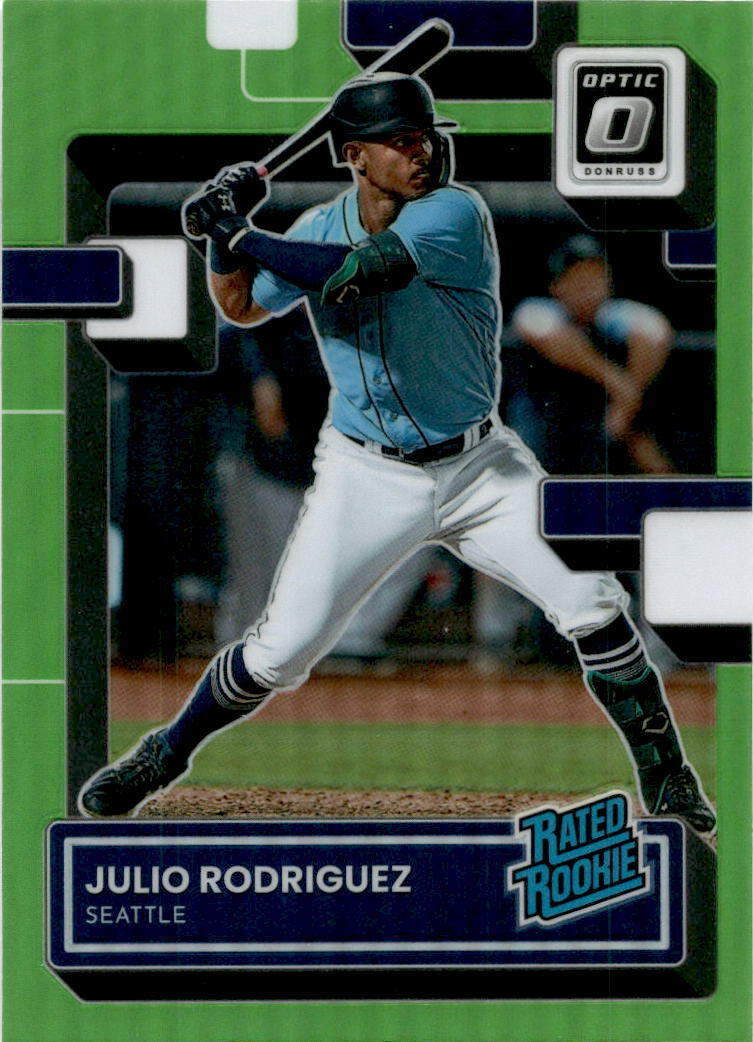 2022 Donruss Optic Lime Green Prizm #97 Julio Rodriguez Seattle Mariners