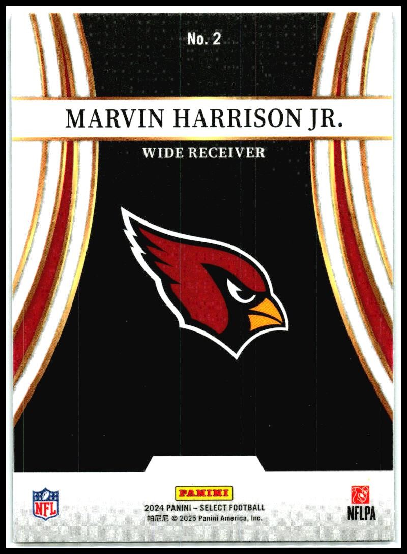 2024 Panini Select Turbocharged #2 Marvin Harrison Jr. Arizona Cardinals