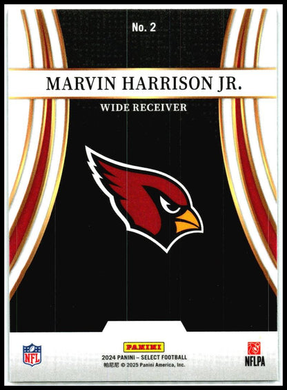 2024 Panini Select Turbocharged #2 Marvin Harrison Jr. Arizona Cardinals