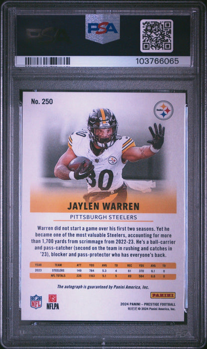 2024 Panini Prestige Plt Xtra Points Premium-Sig #250 Jaylen Warren