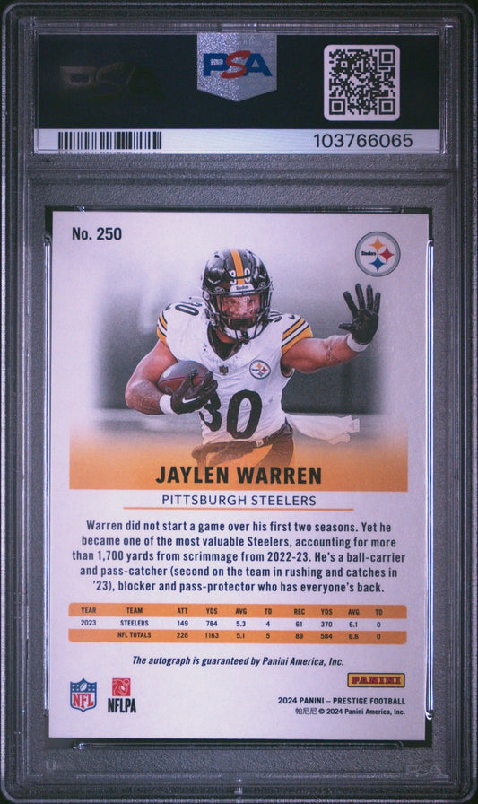 2024 Panini Prestige Plt Xtra Points Premium-Sig #250 Jaylen Warren