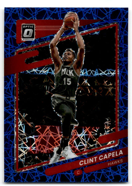 2021-22 Donruss Optic Blue Velocity Prizm Clint Capela Atlanta Hawks #62