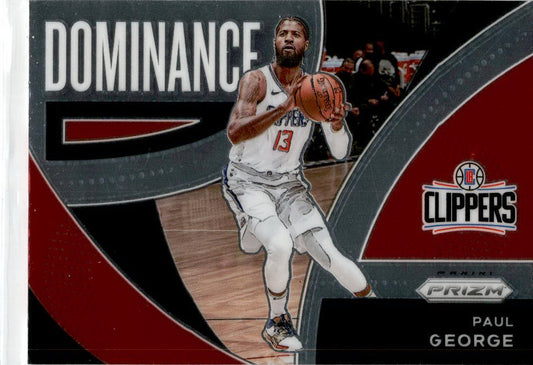 2021-22 Panini Prizm Dominance #7 Paul George Los Angeles Clippers