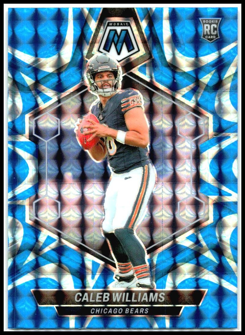 2024 Panini Mosaic Mosaic Reactive Blue #301 Caleb Williams Chicago Bears