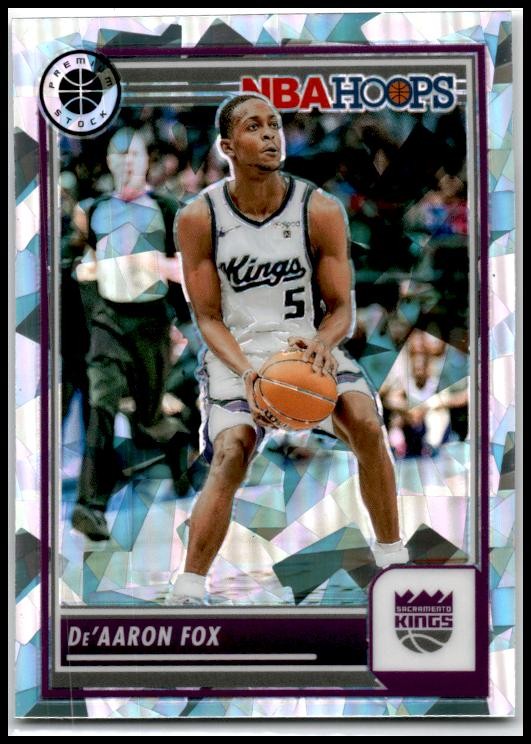 2023-24 NBA Hoops Premium Stock Cracked Ice #199 De'Aaron Fox Kings