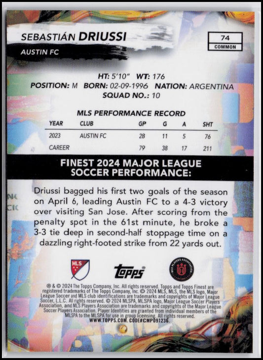 2024 Finest MLS #74 Sebastián Driussi