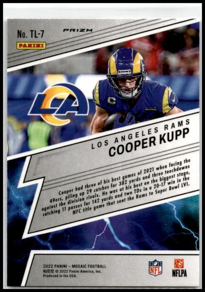 2022 Panini Mosaic Thunder Lane Mosaic #TL-7 Cooper Kupp Los Angeles Rams