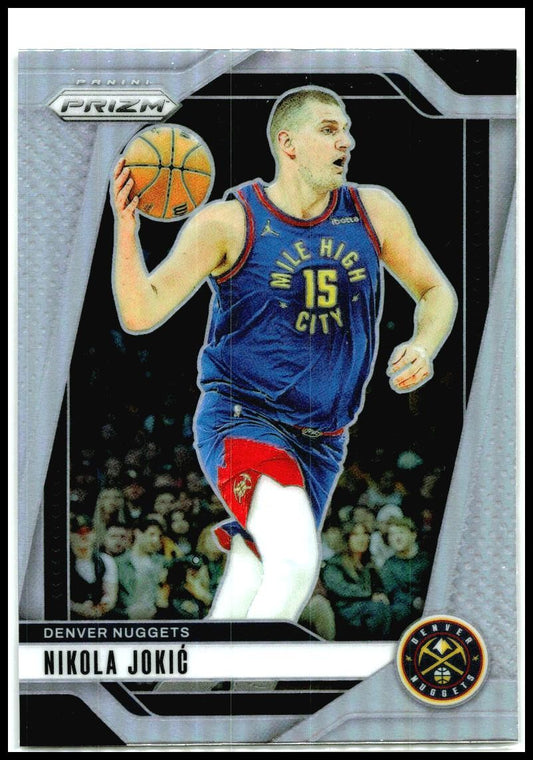 2024-25 Panini Prizm Prizms Silver #129 Nikola Jokic Denver Nuggets