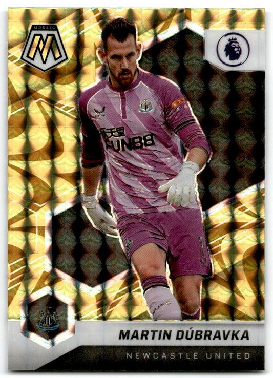 2022 Panini Mosaic Premier League Reactive Gold Mosaic Prizm Martin Dubravka