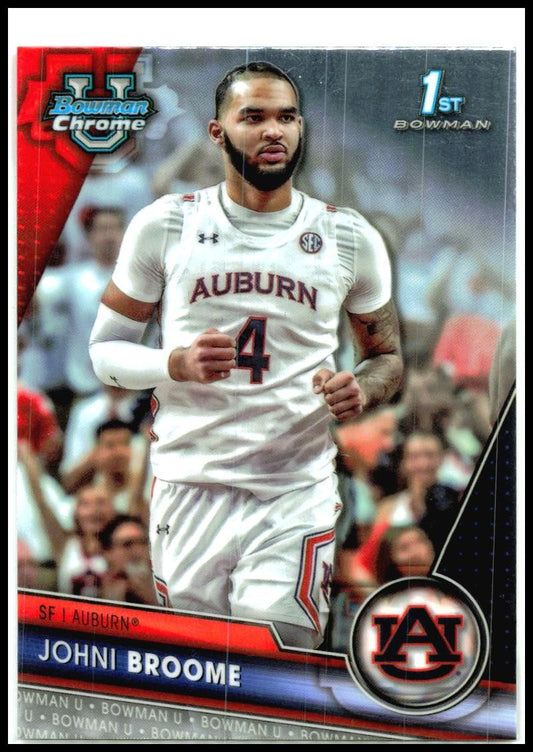 2023-24 Bowman University Chrome #6 Johni Broome Auburn Tigers