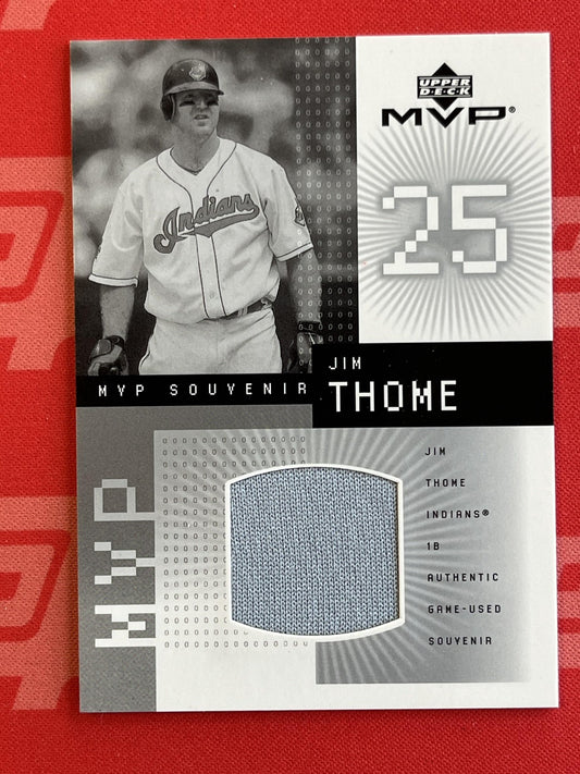 2002 Upper Deck MVP Souvenir Jersey #J-JT Jim Thome Indians