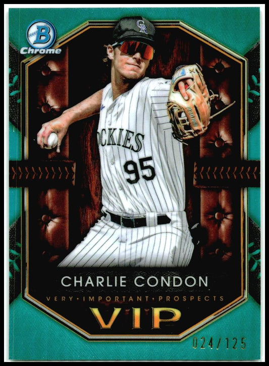 2025 Bowman Very Important Prospects Aqua #VIP-9 Charlie Condon Rockies