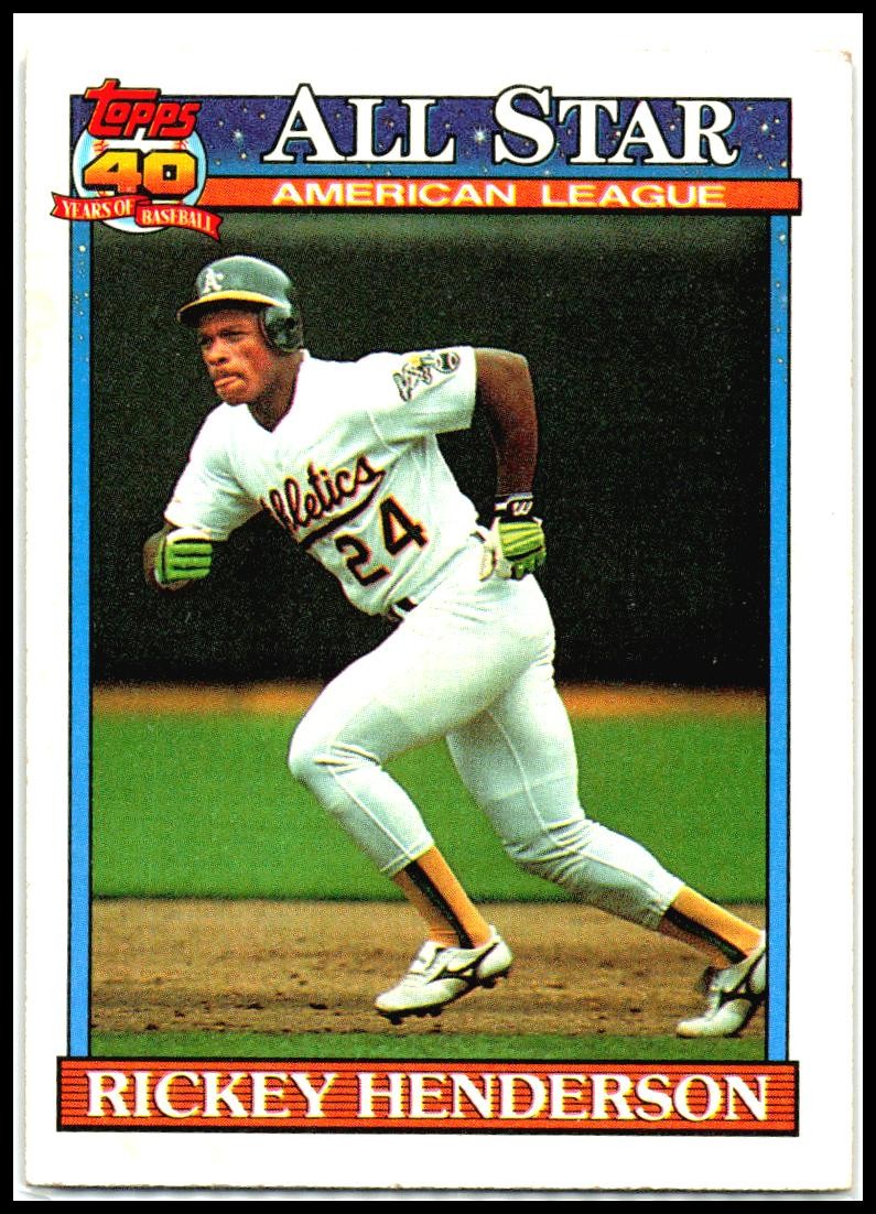 1991 Topps #391 Rickey Henderson Oakland Athletics