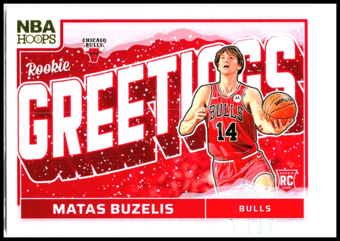 2024-25 Hoops Rookie Greetings #16 Matas Buzelis Chicago Bulls