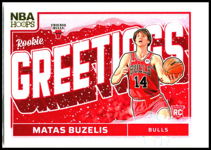 2024-25 Hoops Rookie Greetings #16 Matas Buzelis Chicago Bulls