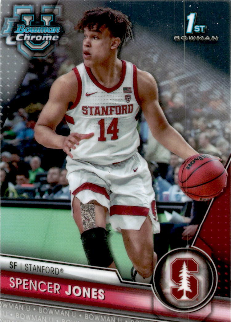2023-24 Bowman University Chrome #74 Spencer Jones Stanford Cardinal