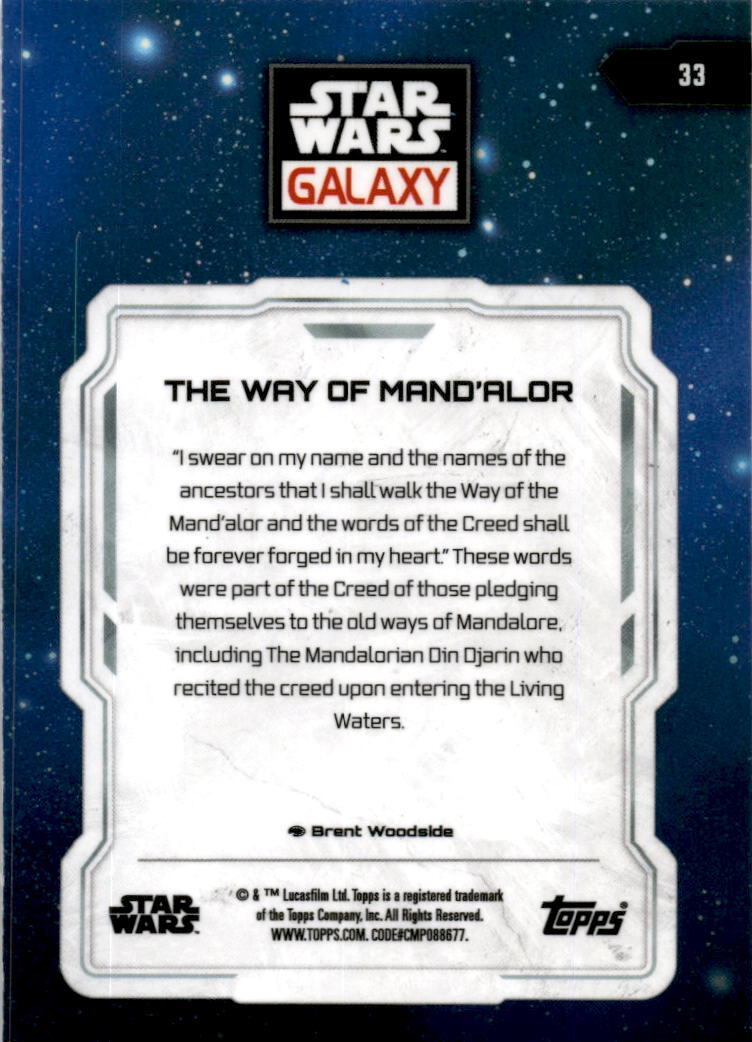 2024 Topps Star Wars Glaxay Mini Diamond Refractor 33 Mand'alor