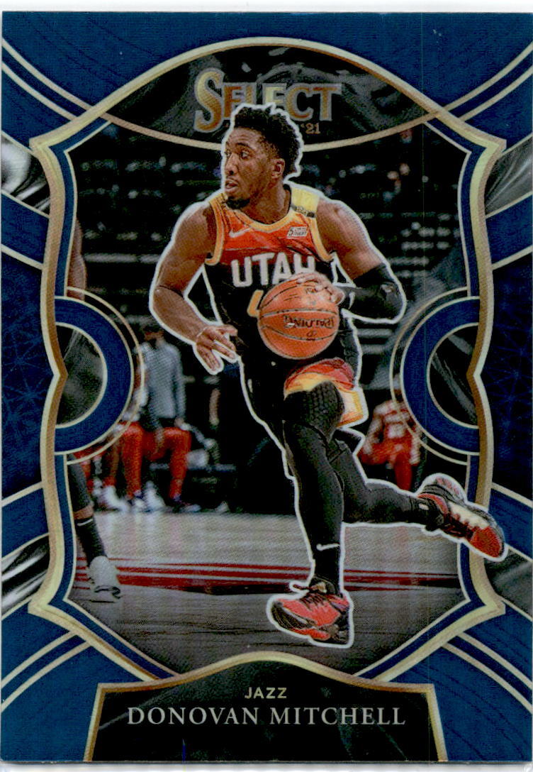 2020-21 Panini Select Blue Prizms #27 Donovan Mitchell Utah Jazz