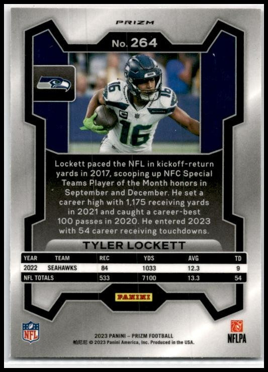 2023 Panini Prizm Red White and Blue #264 Tyler Lockett Seattle Seahawks