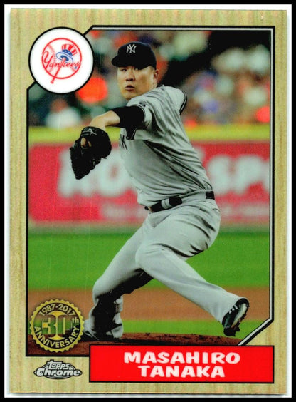 2017 Topps Chrome 1987 Topps 30th Anniversary #87T-14 Masahiro Tanaka Yankees