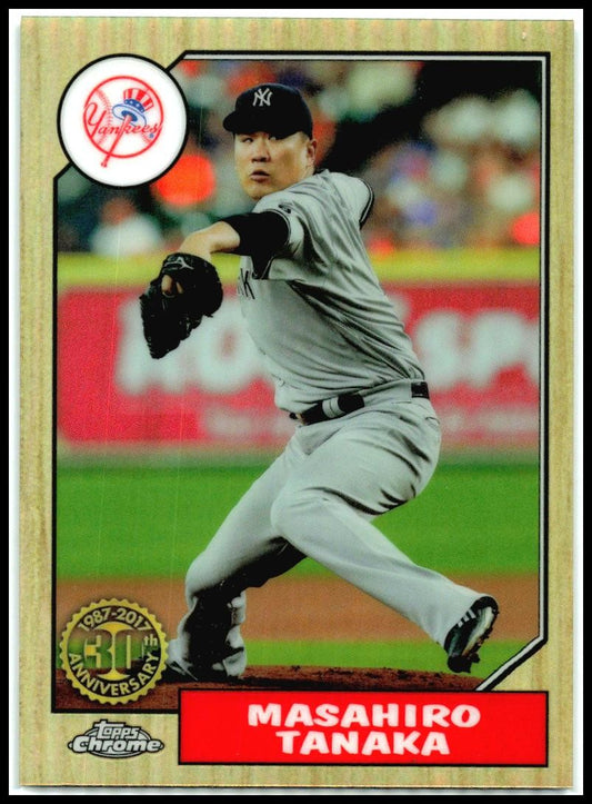 2017 Topps Chrome 1987 Topps 30th Anniversary #87T-14 Masahiro Tanaka Yankees