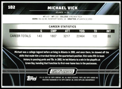 2023 Topps Composite #102 Michael Vick Atlanta Falcons