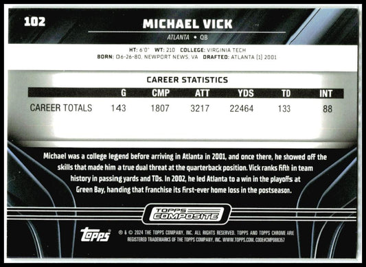 2023 Topps Composite #102 Michael Vick Atlanta Falcons