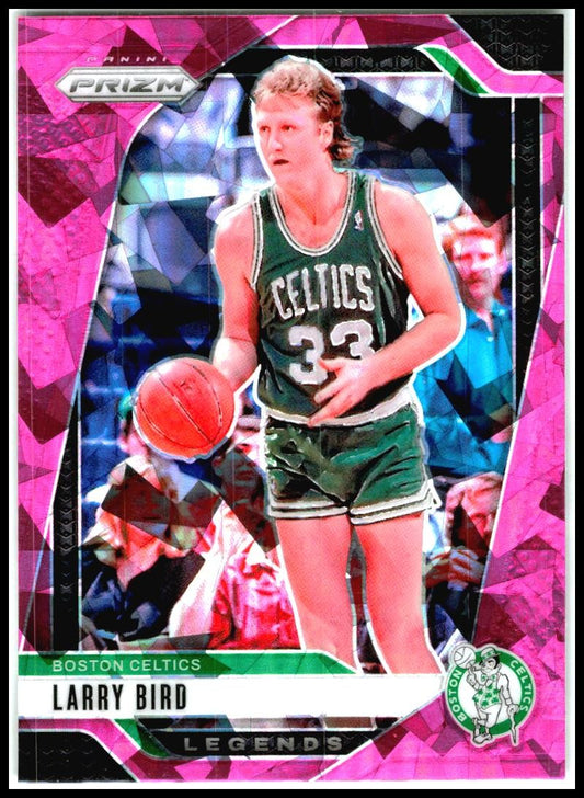 2024-25 Panini Prizm Prizms Pink Ice #299 Larry Bird Boston Celtics