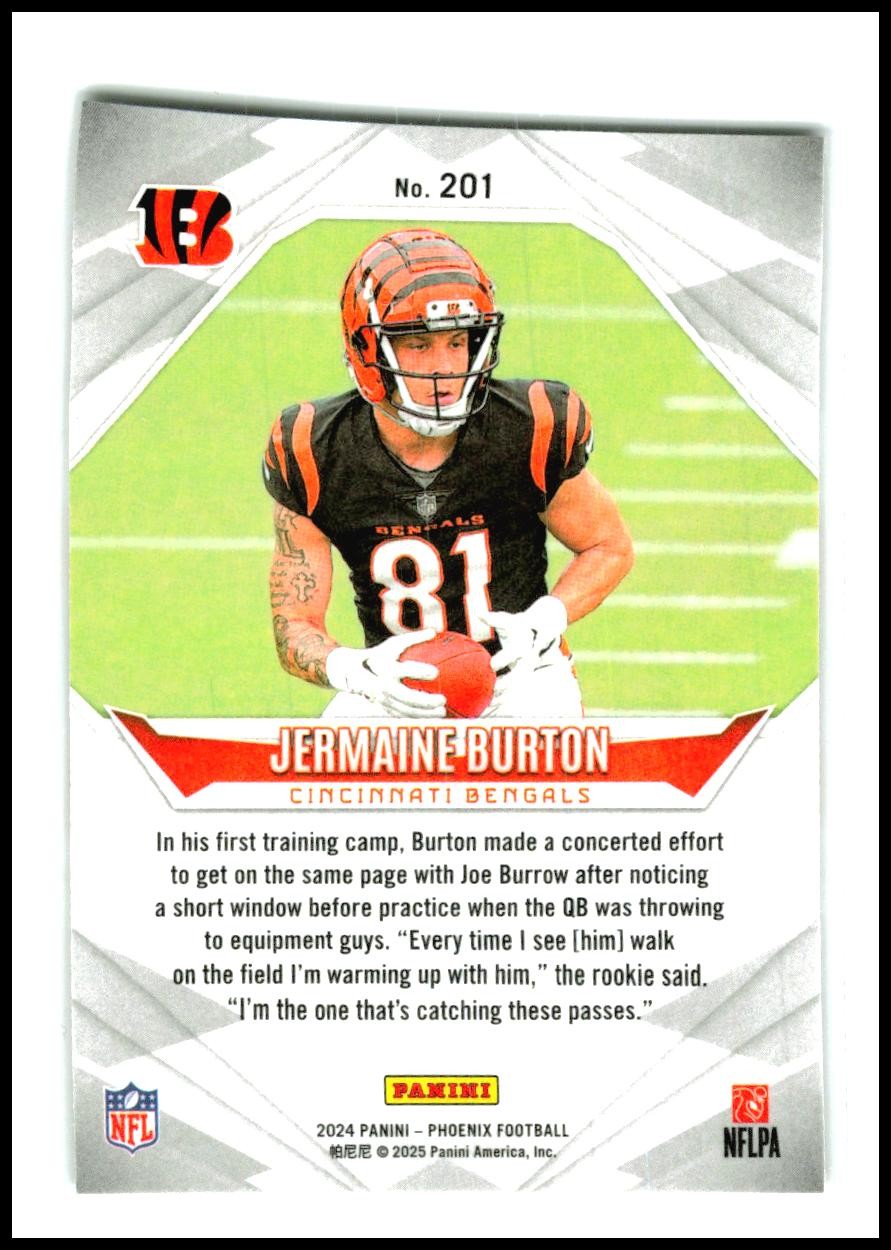2024 Panini Phoenix #201 Jermaine Burton Rookie Cincinnati Bengals