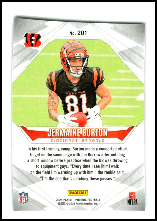 2024 Panini Phoenix #201 Jermaine Burton Rookie Cincinnati Bengals