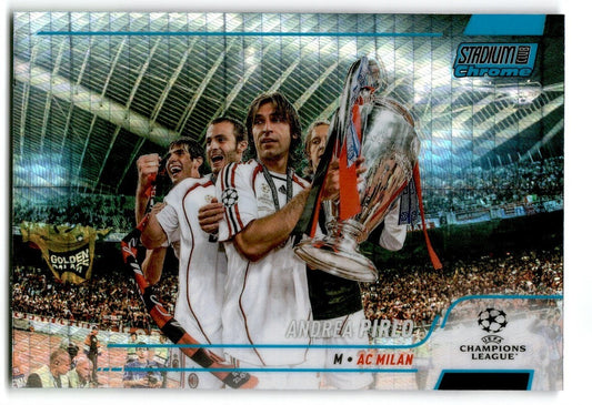 2022 Stadium Club Chrome Blue Prism Refractor Andrea Pirlo AC Milan #21