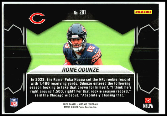 2024 Panini Mosaic #281 Rome Odunze Chicago Bears