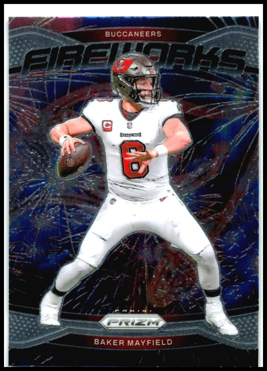 2024 Panini Prizm Fireworks #6 Baker Mayfield Tampa Bay Buccaneers